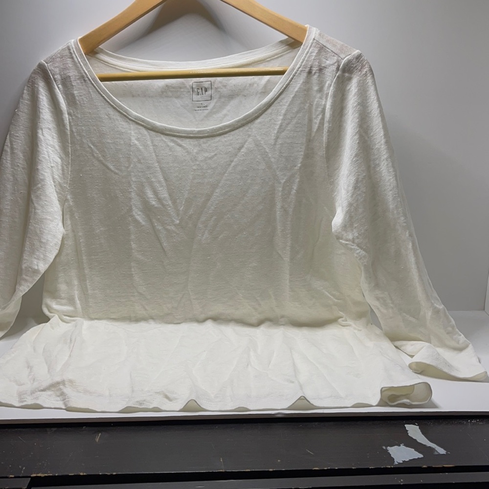 Used gap large cream shirt